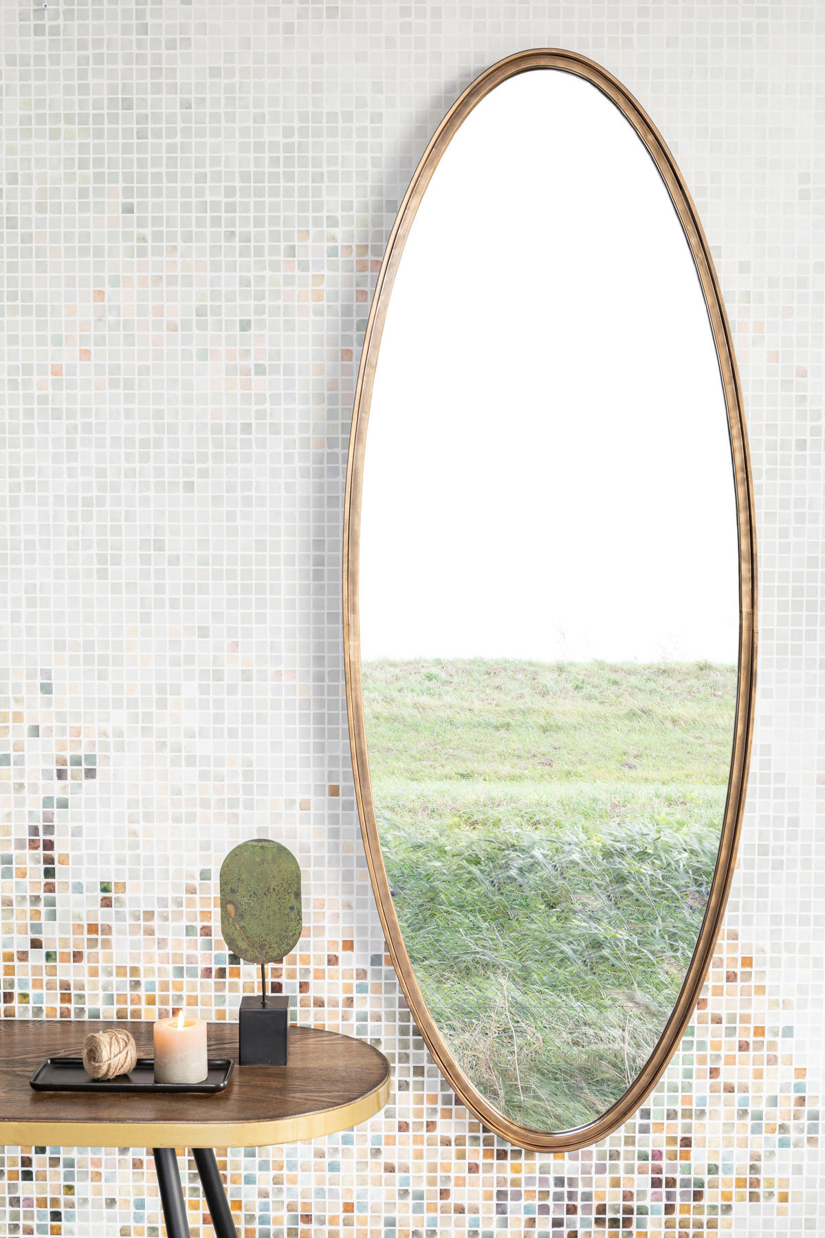 SPIEGEL Matz - Bronze - 60/160/3 cm - Bronzefarben, Metall (160/3/60cm)