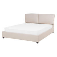 POLSTERBETT 140/200cm Helles Beige Belfort - Beige, Textil (140/200cm) - Beliani