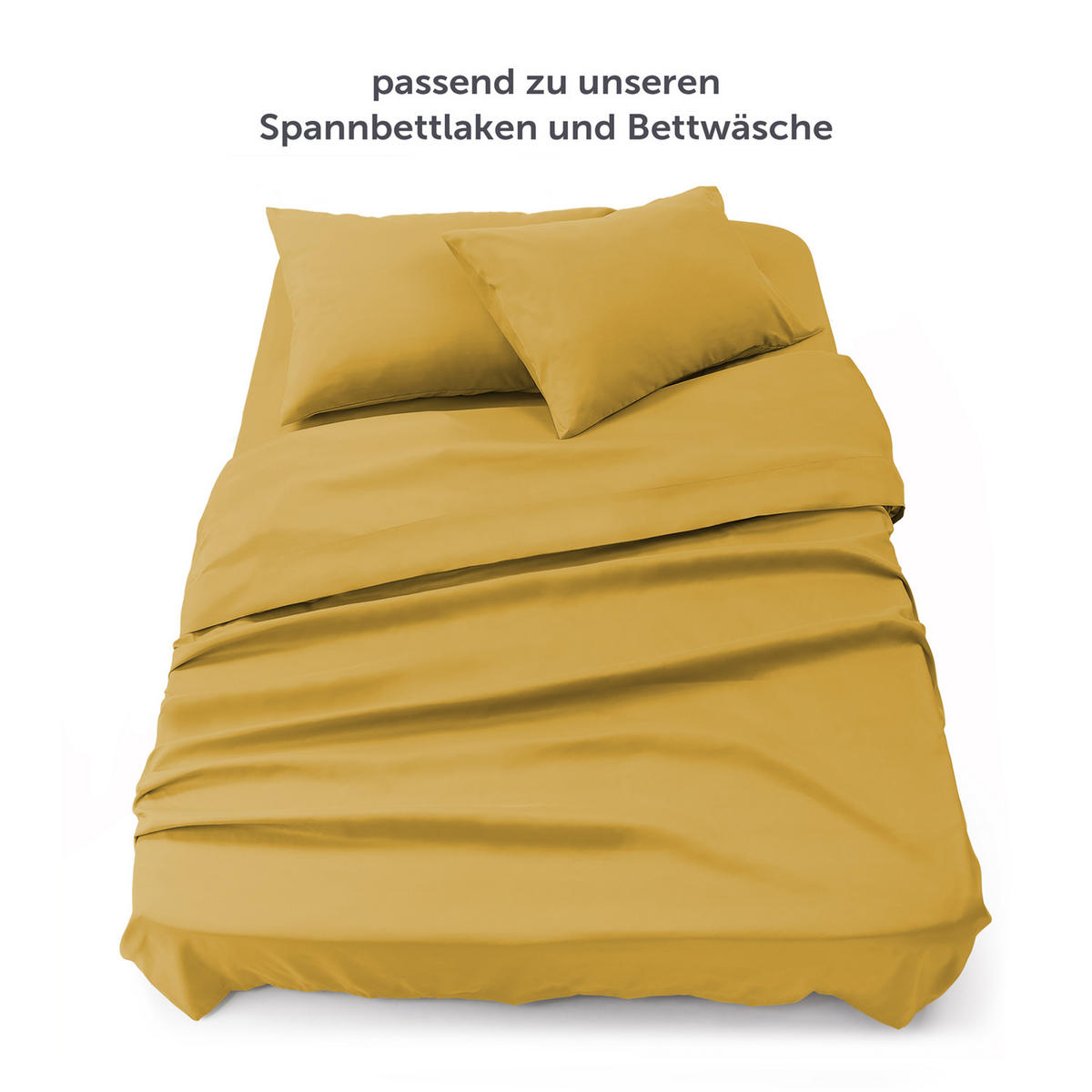 BETTTUCH ohne Gummi 160/275 cm, in Gelb - Gelb, Textil (275/160cm) - Blumtal