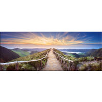 GLASBILD 80x30 cm Berglandschaft Berge - Gelb, Glas (80/30cm) - artissimo