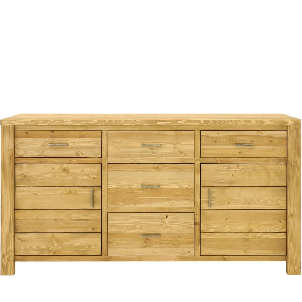KOMMODE aus Massivholz MIDLAND - Honig, Holz (160/85/46cm) - Seart