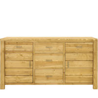 KOMMODE aus Massivholz MIDLAND - Honig, Holz (160/85/46cm) - Seart