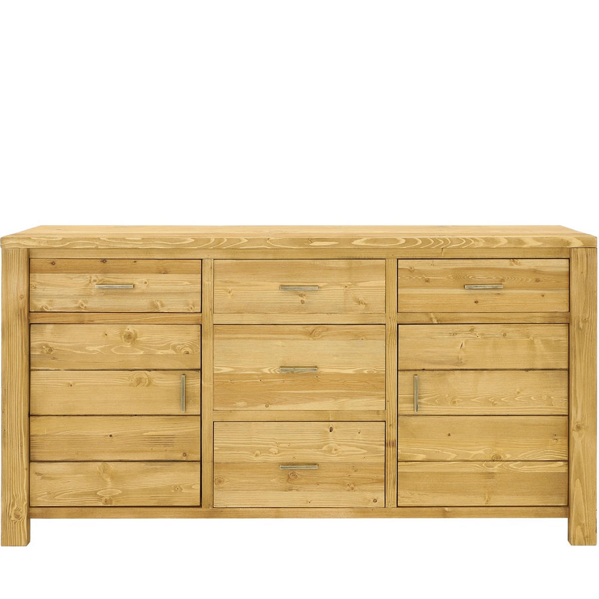 KOMMODE aus Massivholz MIDLAND - Honig, Holz (160/85/46cm) - Seart