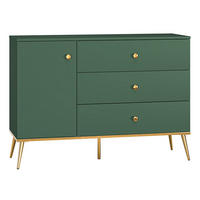 SIDEBOARD Forest dunkelgrün / gold 120 / 40 / 85cm - Dunkelgrün/Grün, Holz/Holzwerkstoff (120/85/45cm) - Feldmann-Wohnen