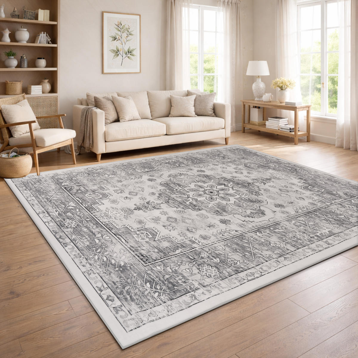 KURZFLORTEPPICH 160/220 cm Semer 426 - Grau, Textil (160/220cm) - Paco Home