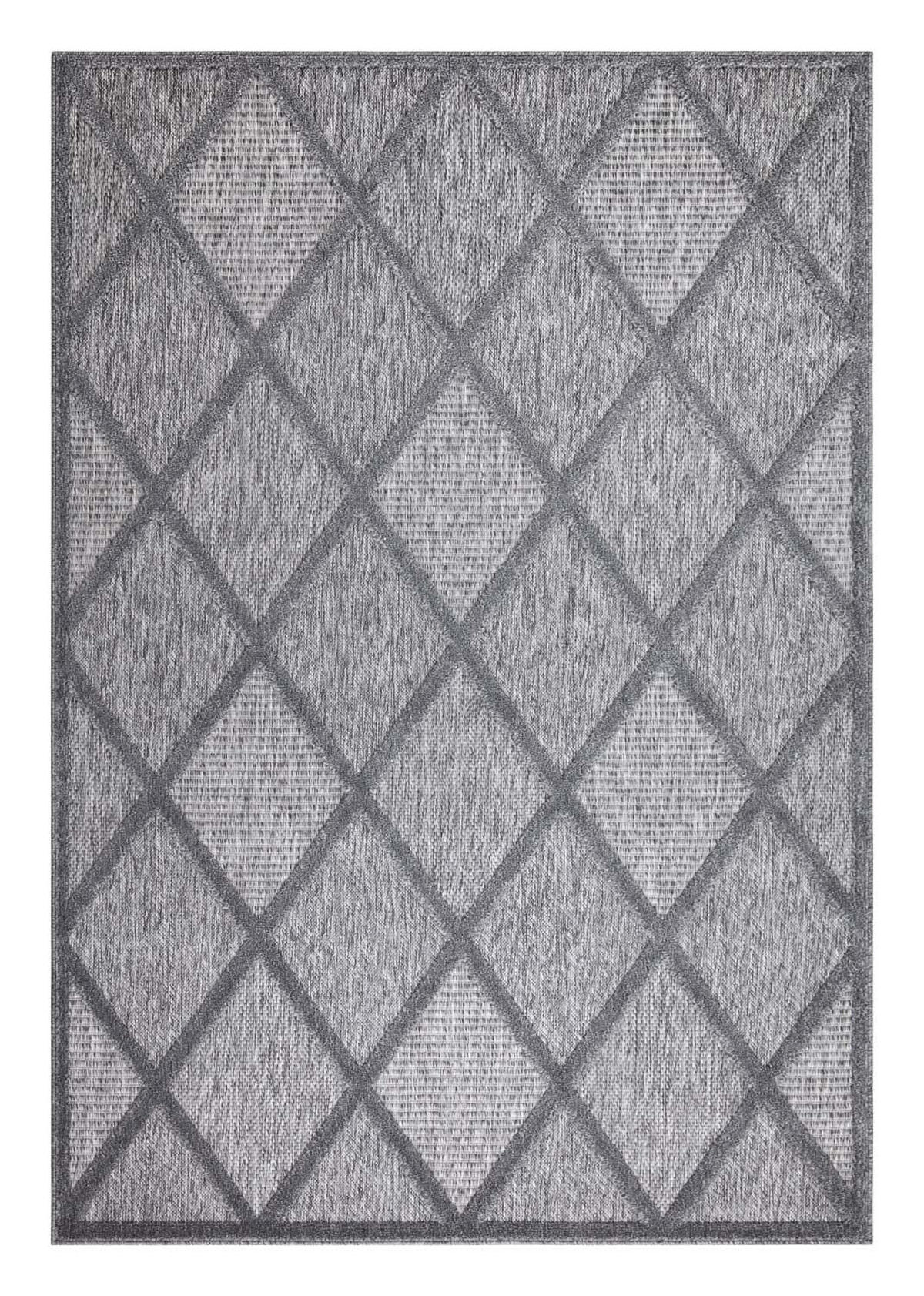 OUTDOOR-TEPPICH Santorini 457 Anthrazit 60x110 cm - Anthrazit, Textil (60/110cm) - carpet city
