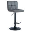 BARHOCKER Samt dunkelgrau - Dunkelgrau/Schwarz, Textil/Metall (46/94/47cm) - CLP