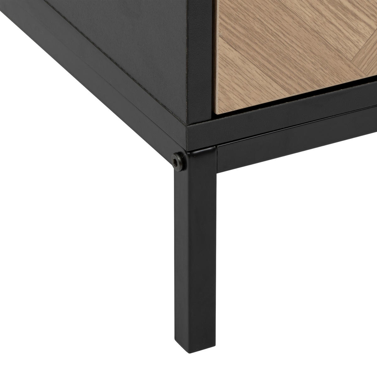 TV-SCHRANK Chevrons 120/40/45 cm - Schwarz, Metall (40/45/120cm) - 5five Simply Smart