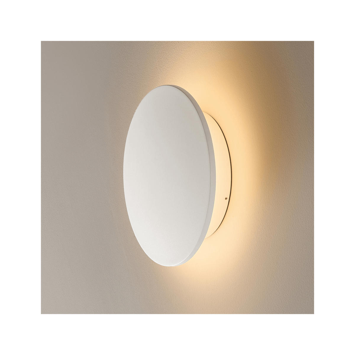 WANDLEUCHTE Lunar, Weiß, 7cm - Weiß, Metall (30/30/7cm) - KOSILUM