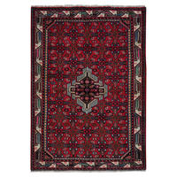 TEPPICH Assadabad Rot 146/102 cm Schurwolle - Rot, Textil (102/146cm) - Looma