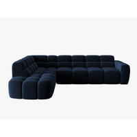 ECKSOFA links Lisa aus Samt königsblau 5 Sitzplätze - Dunkelblau, Textil (234/293cm) - Micadoni