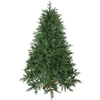 WEIHNACHTSBAUM künstlich 210 cm Christbaum mit 1105 Zweigen, Kiefernholzsockel - Grün, Kunststoff (210cm) - HOMCOM