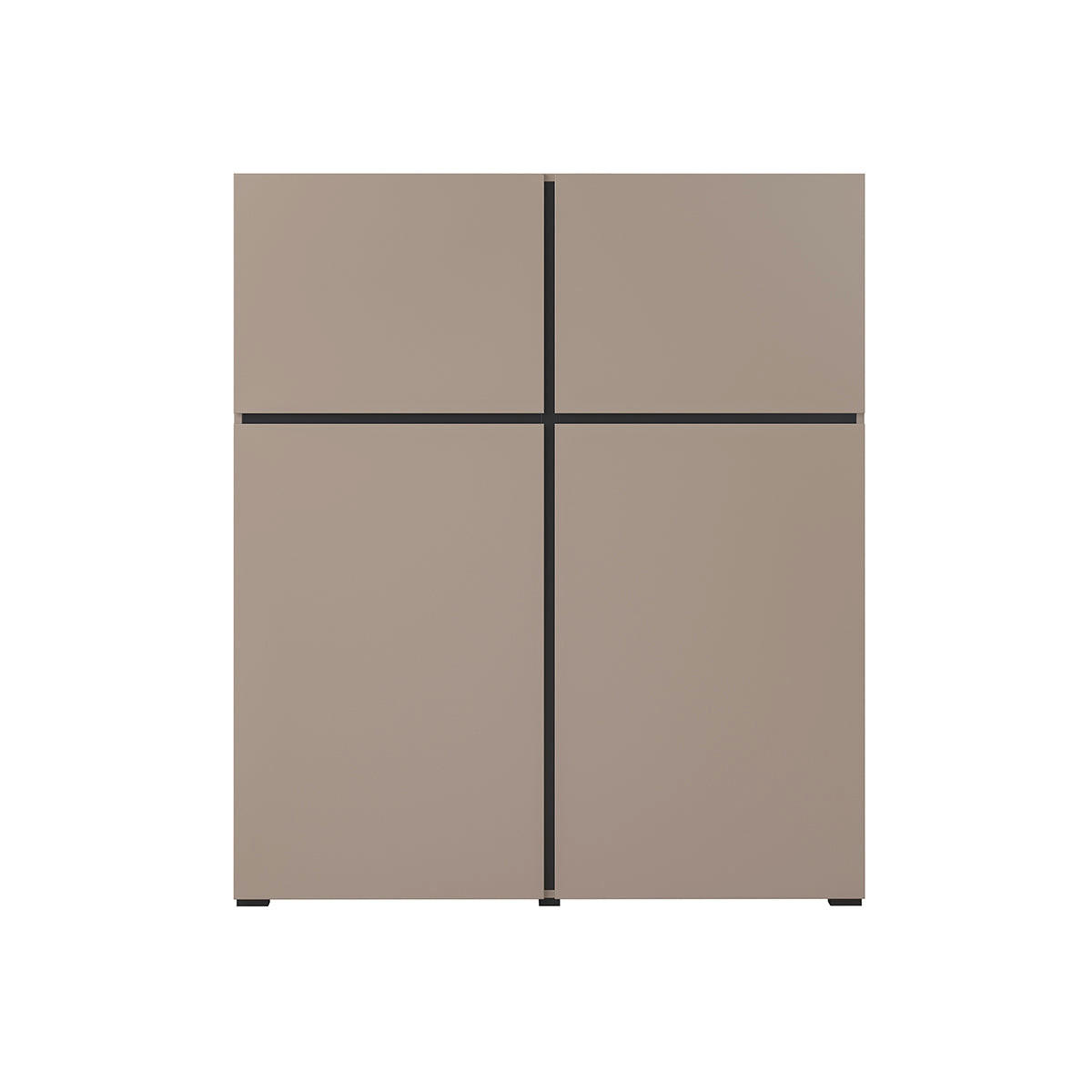 KOMODA Lilia Taupe - taupe, kompozitné drevo (119/139/40cm) - Petits-meubles