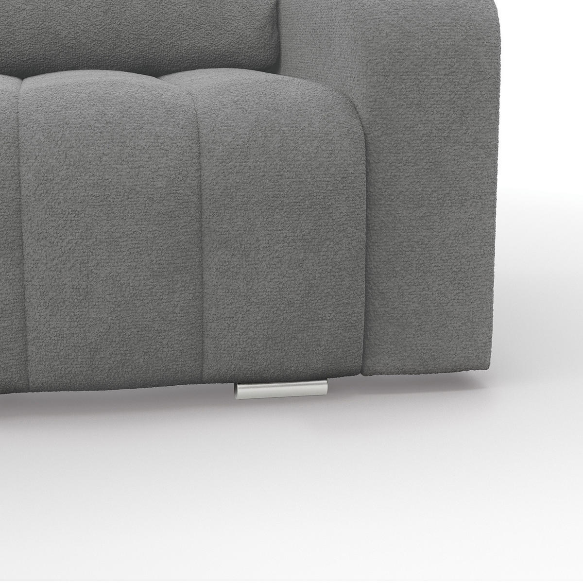 ECKSOFA MIT SCHLAFFUNKTION ABRIELLE BONELL Dunkelgrau - Dunkelgrau, Textil (144/237cm) - Mebligo