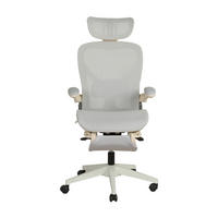 DREHSTUHL DE-40937 mit klappbarer Rückenlehne und 3D-Kopfstütze Grau - Grau, Metall (62/129/48.5cm) - ComfortXL