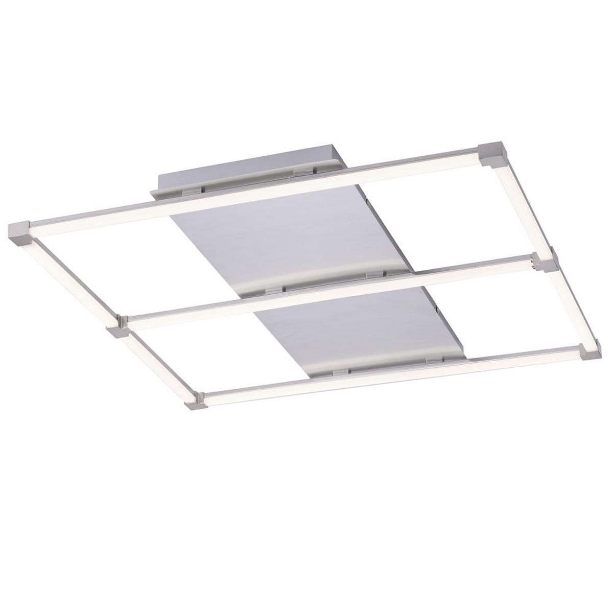 LED DECKENLEUCHTE ANNE Weiß Silber - Weiß, Metall (77.8/74.2/7cm)