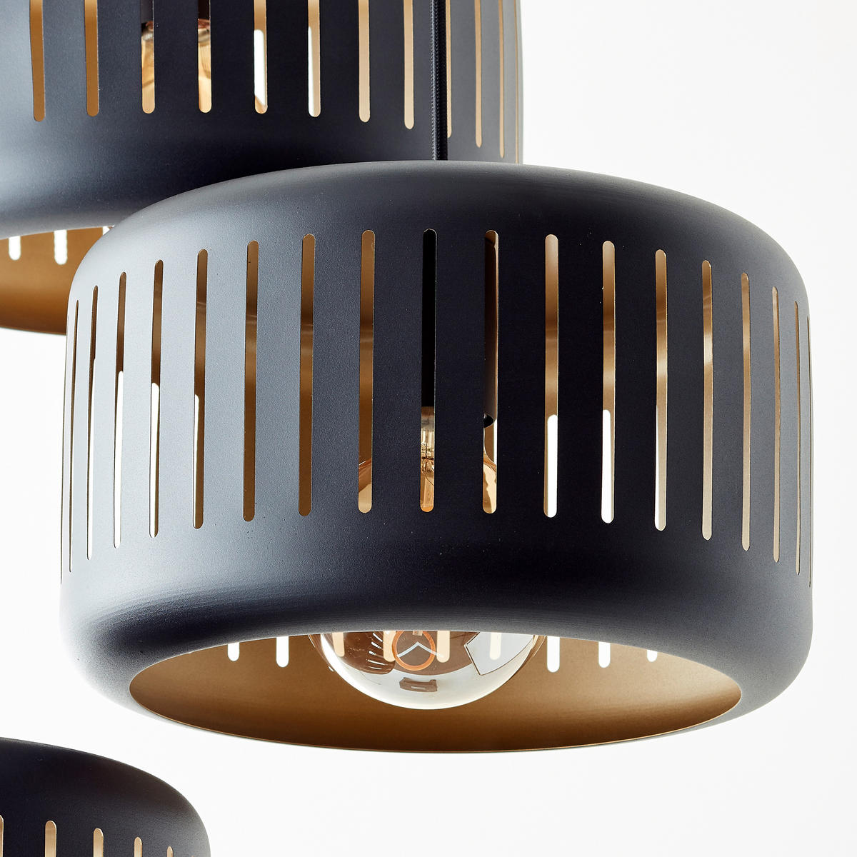 PENDELLEUCHTE Tyas 99801/86 - Schwarz, Metall (52/52/120cm) - Brilliant