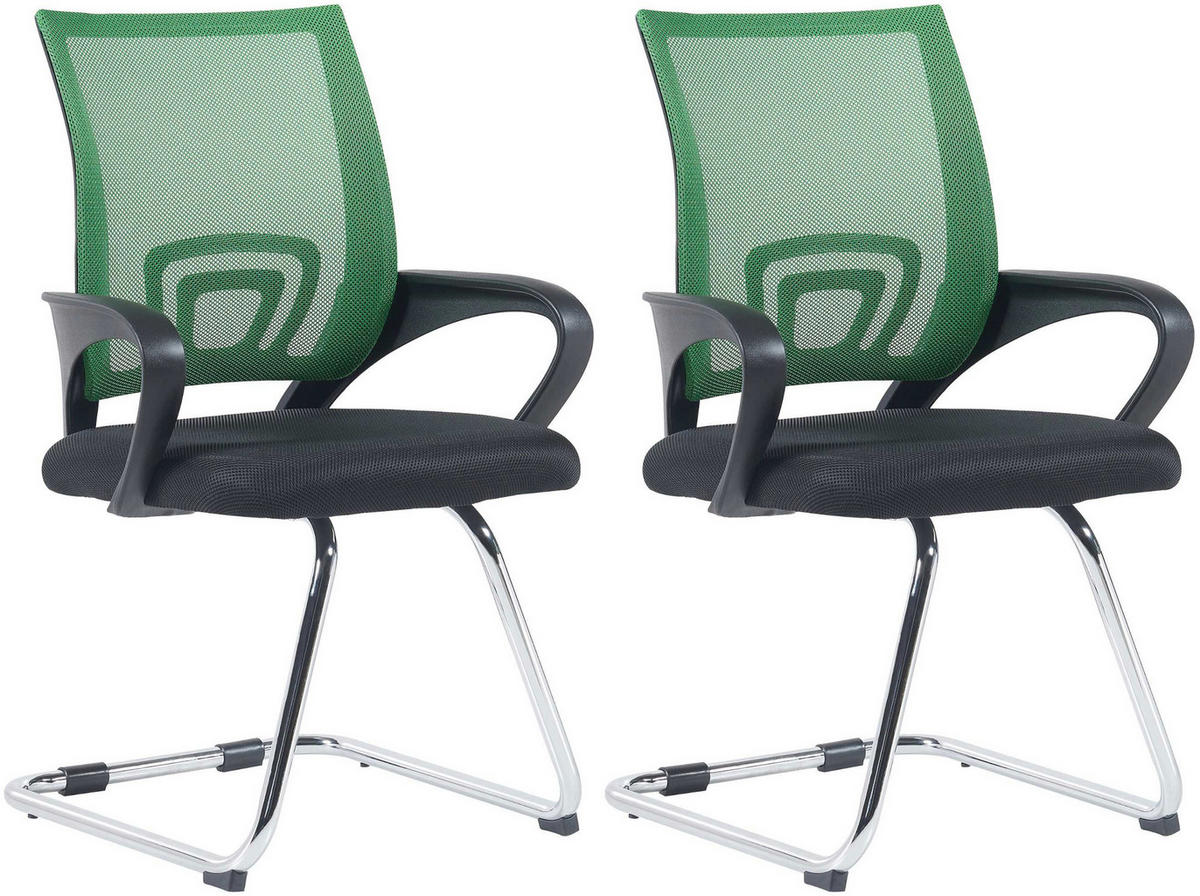 SCHWINGSTUHL 2er Set Stoff grün - Grün, Textil/Metall (59/91/53cm) - CLP