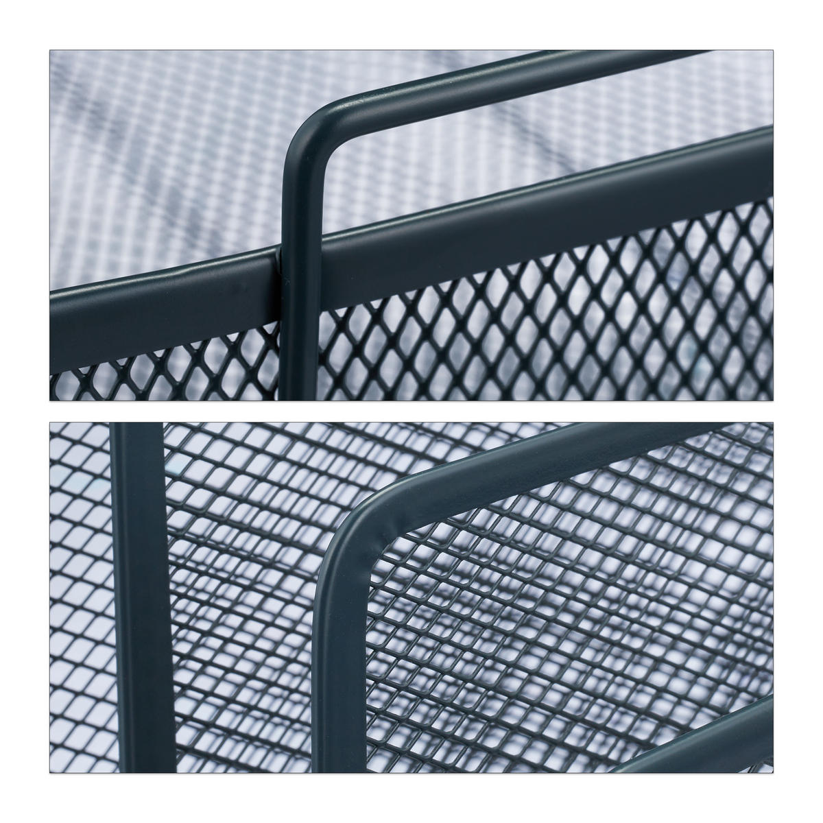 Anthrazit, Metall (33.5/26.5/8.5cm) - Relaxdays