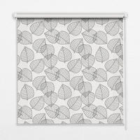 VNÚTORNÁ roleta - okenná roleta - roleta - 80x140 cm - Nakreslené listy - sivá, plast (80/140/0.5cm) - TULUP