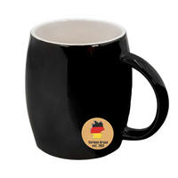 KAFFEETASSE 400ml - Schwarz, Keramik (0.4L) - Intirilife