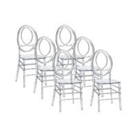 STUHL 6er-Set - Vollpolycarbonat - Kristall - AMALINE - Transparent, Kunststoff (38.5/91.5/53cm) - Vente-Unique