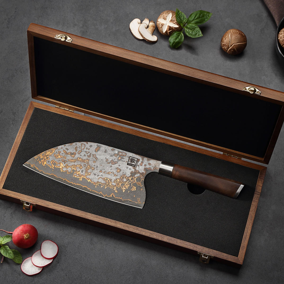 CHAI DAO 20 cm - Ahornfarben, Holz/Metall (35cm)