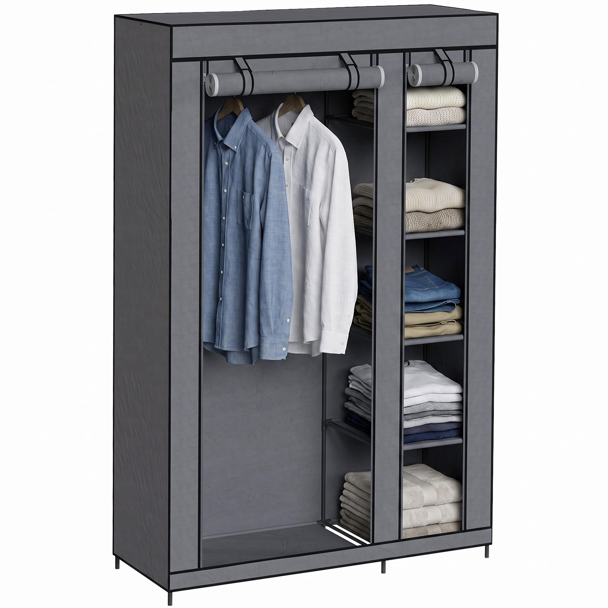 XXXLutz Kleiderschrank Grau 110x175x45 cm