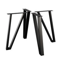 TISCHBEINE Kentucky 4er-Set Schwarz 72cm - Schwarz, Metall (8/72/40cm) - Metalo Pro