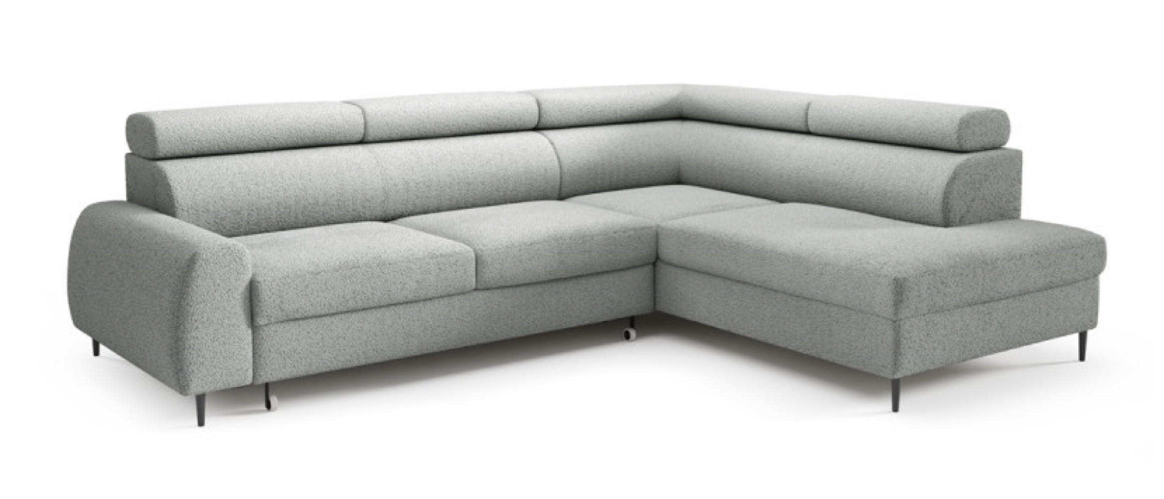 ECKSOFA Grau RICO Mit Schlaffunktion Rechts - Grau, Textil (203/274cm) - Sepro Meble