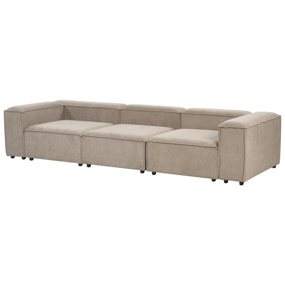 MODULÁRNÍ POHOVKA 3-místná Světle hnědá Manšestr Ardal - světle hnědá, textil (328/68/120cm) - Beliani