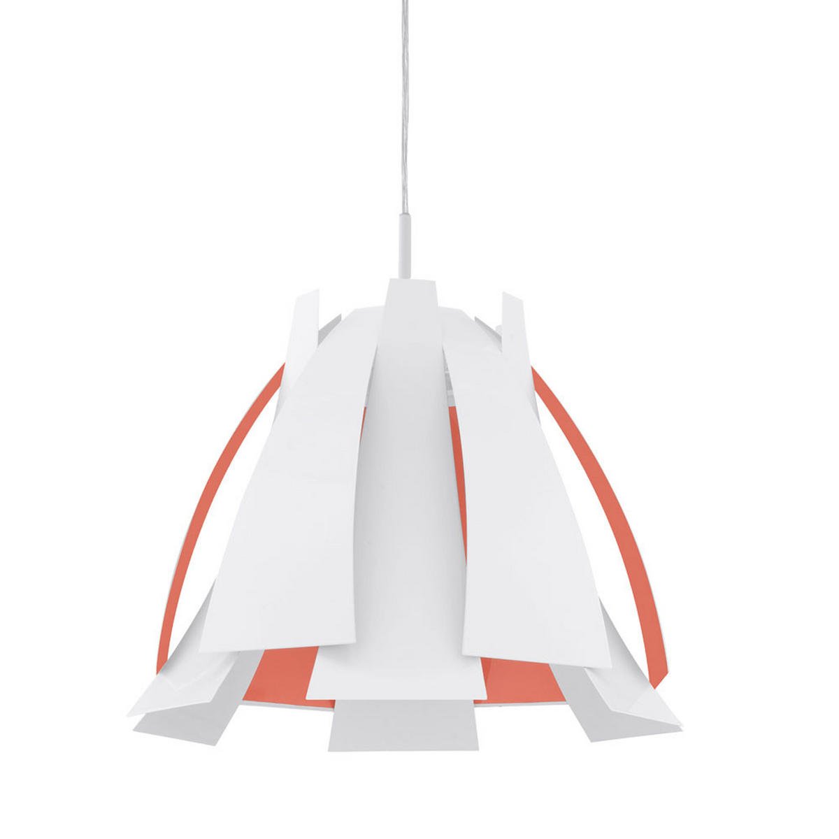 HÄNGELEUCHTE Metall Weiß Orange - Weiß, Metall (43.5/43.5/110cm)