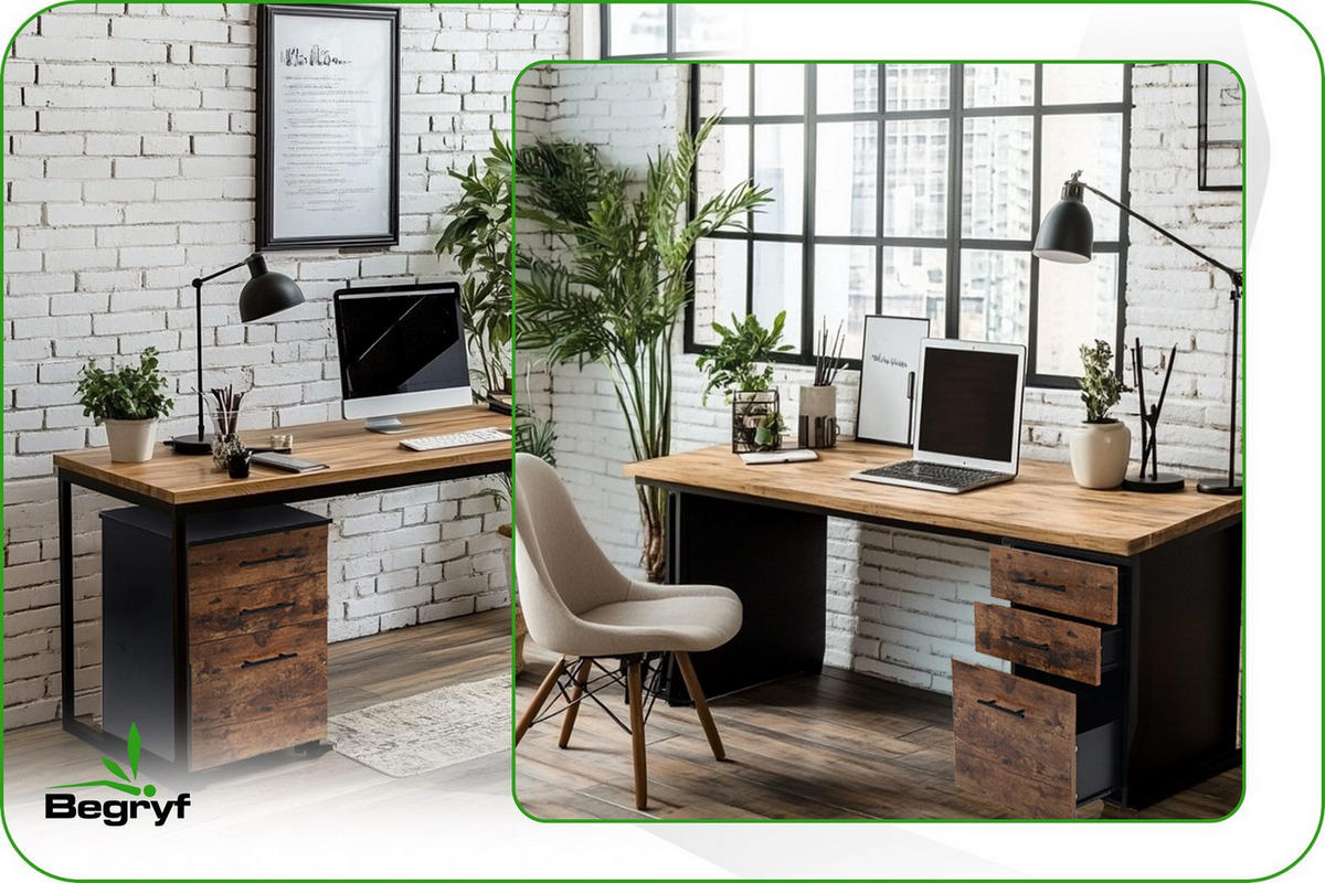 ROLLCONTAINER Holzoptik Schwarz Dunkelbraun 3 Schubladen 40x42x72 cm - Dunkelbraun/Schwarz, Holzwerkstoff/Metall (42/72/40cm) - Begryf