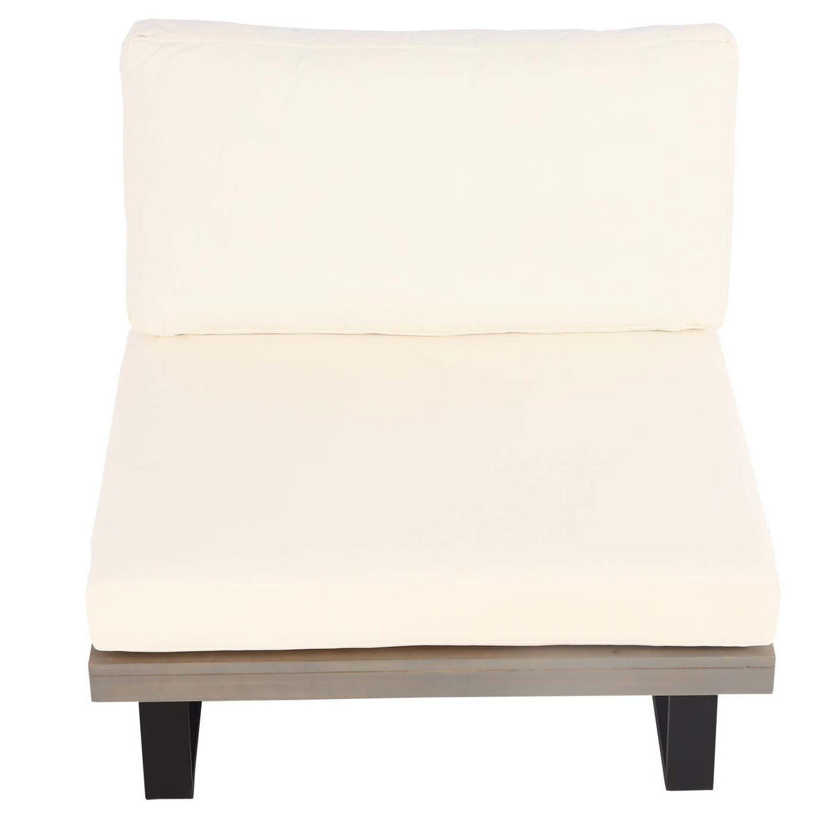LOUNGESESSEL Garten Grau Cremeweiß - Grau, Holz (82/75/82cm) - PROREGAL