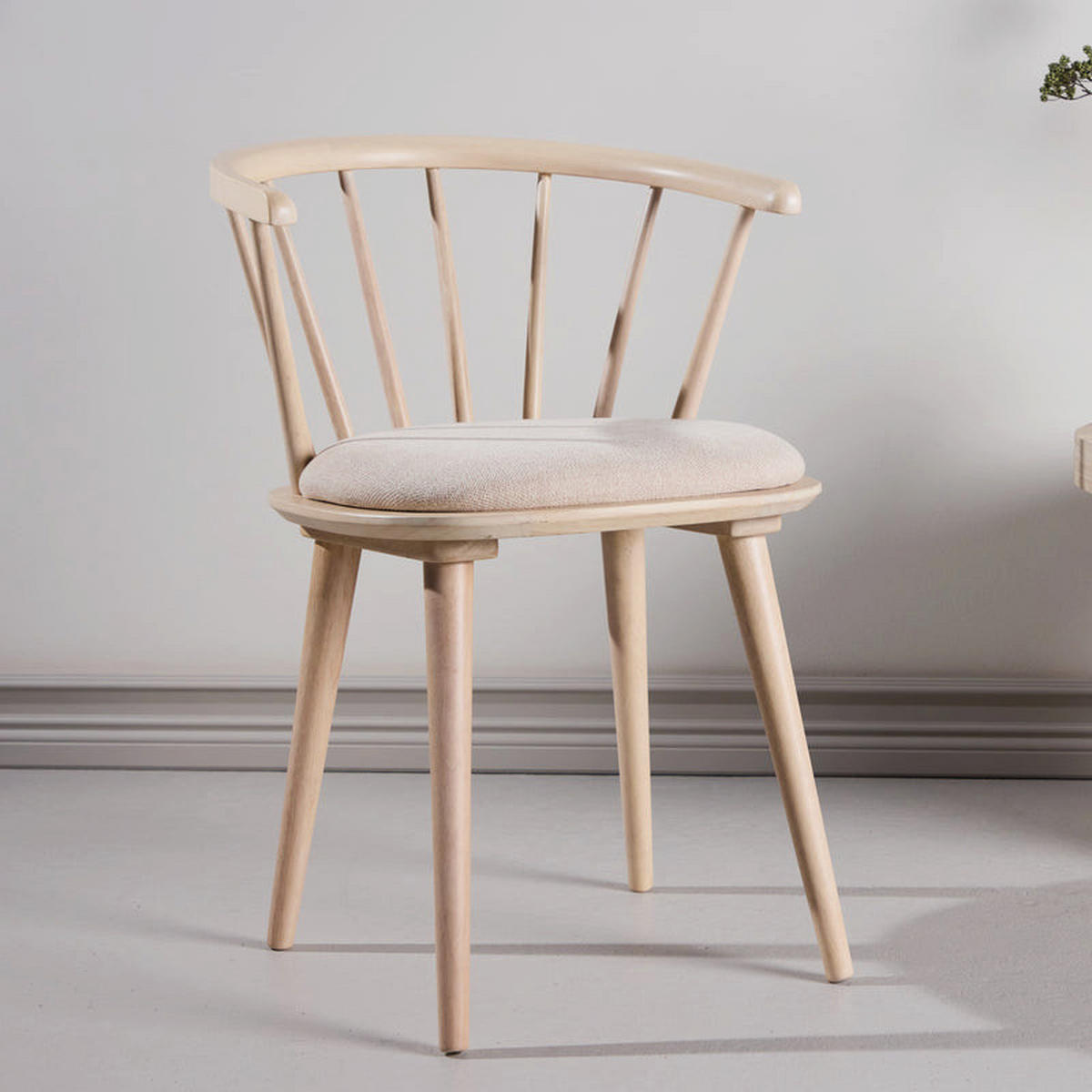 ESSZIMMERSTUHL Sena 2er Set - Beige, Holz (53/76/55cm) - kommodly