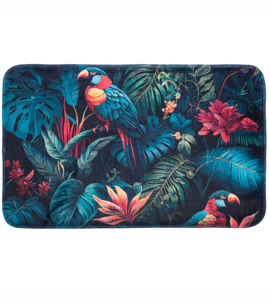 BADTEPPICH Exotic 50 x 80 cm - Grün, Textil (50/80cm) - Sanilo