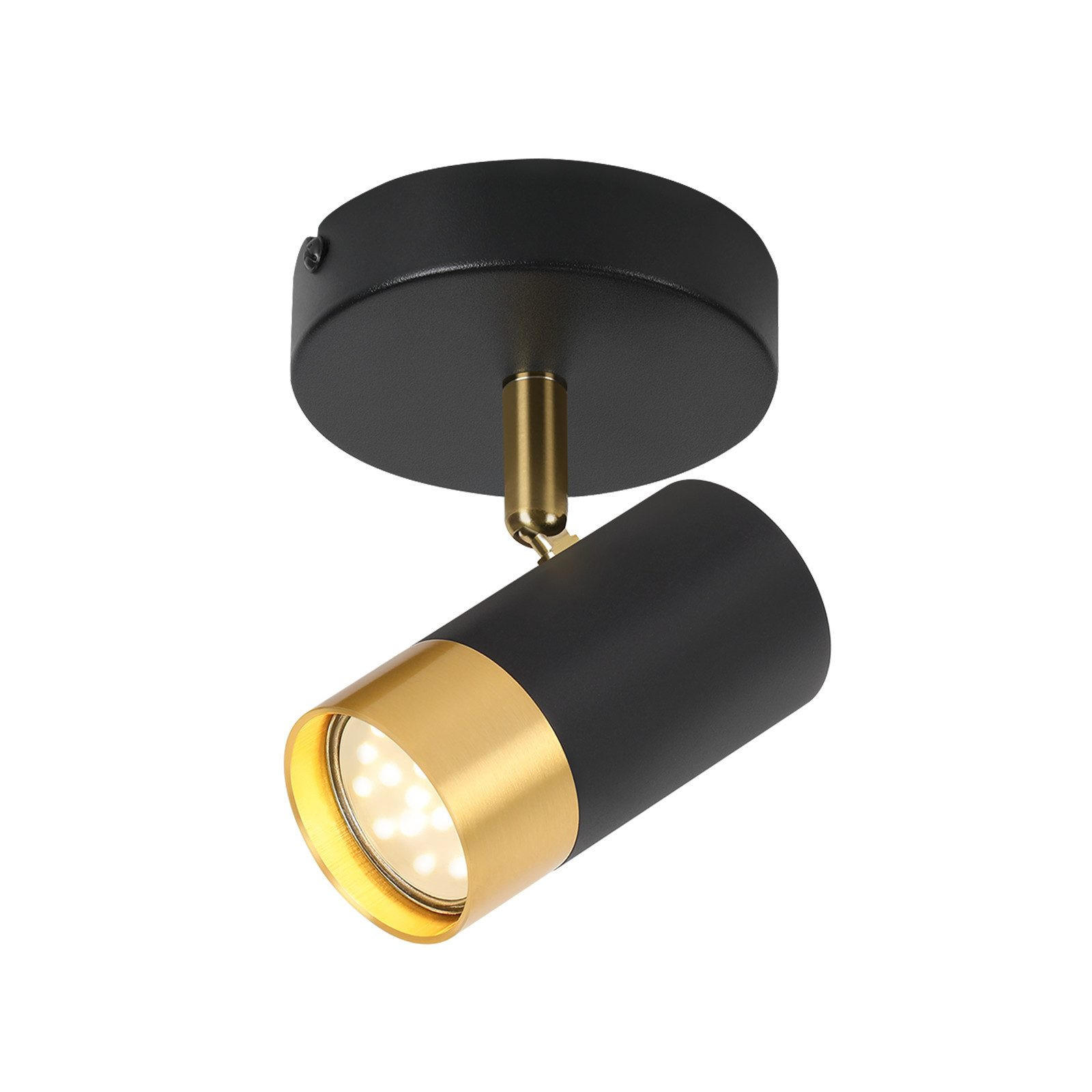 STRAHLER Schwerin 1-flammig 10/10/17 cm - Schwarz, Metall (10/10/17cm) - Nettlife