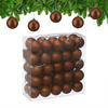 50XWEIHNACHTSKUGELN - Braun, Kunststoff (6/7/6cm) - Relaxdays