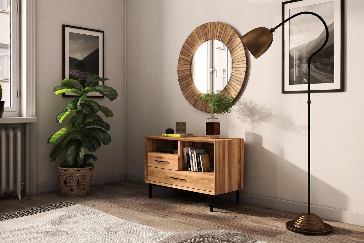 KOMMODE LEON Wildeiche - Wildeiche, Holz (97/65/45cm) - byoak