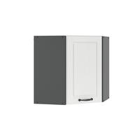 ECKHÄNGESCHRANK R-Line Weiß Landhaus 57 cm - Anthrazit/Weiß, Holzwerkstoff (57/60/34.1cm) - Vicco