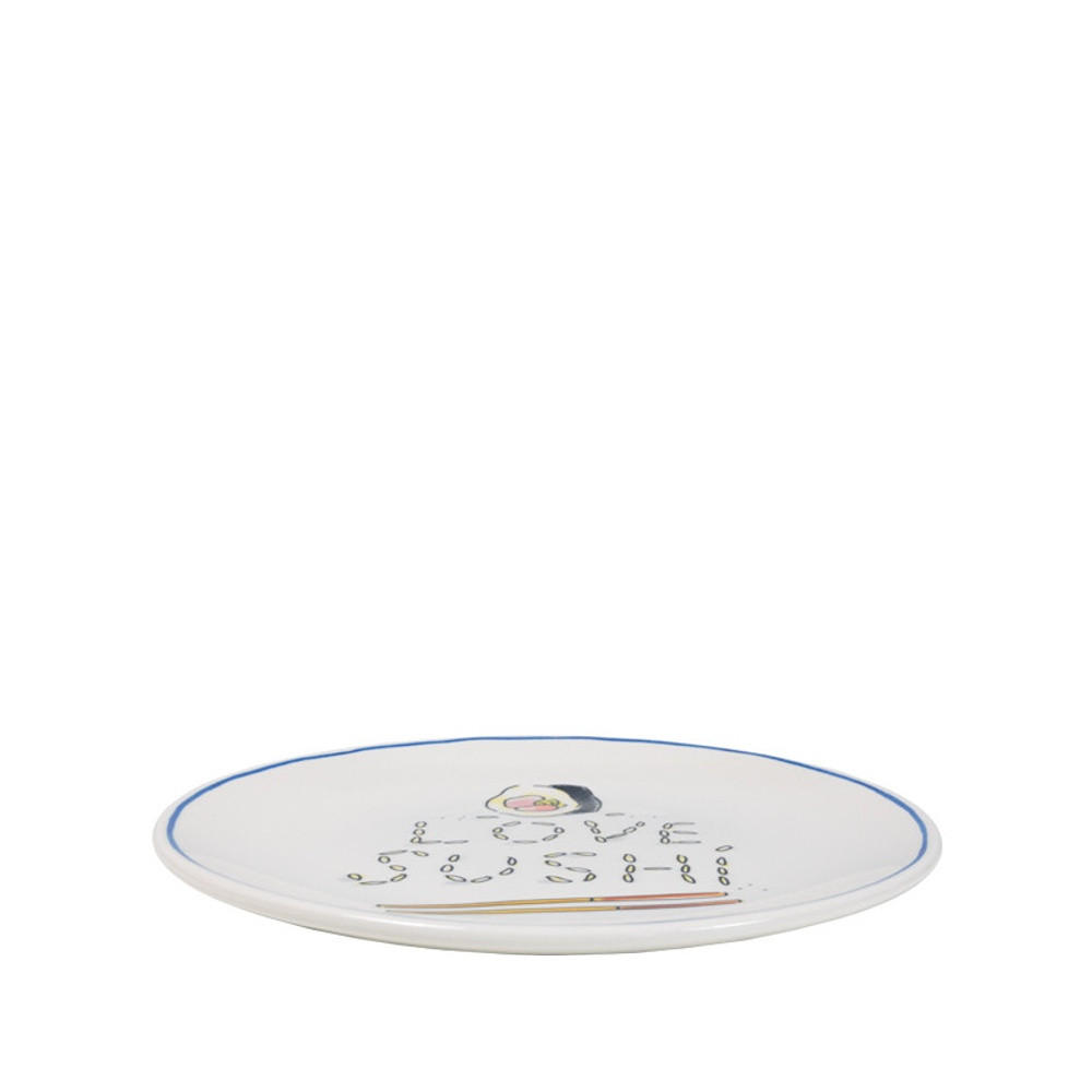TELLER Blond Sushi Love Sushi in Bunt - 18cm - Multicolor, Keramik (18/18/2cm) - Blond Amsterdam