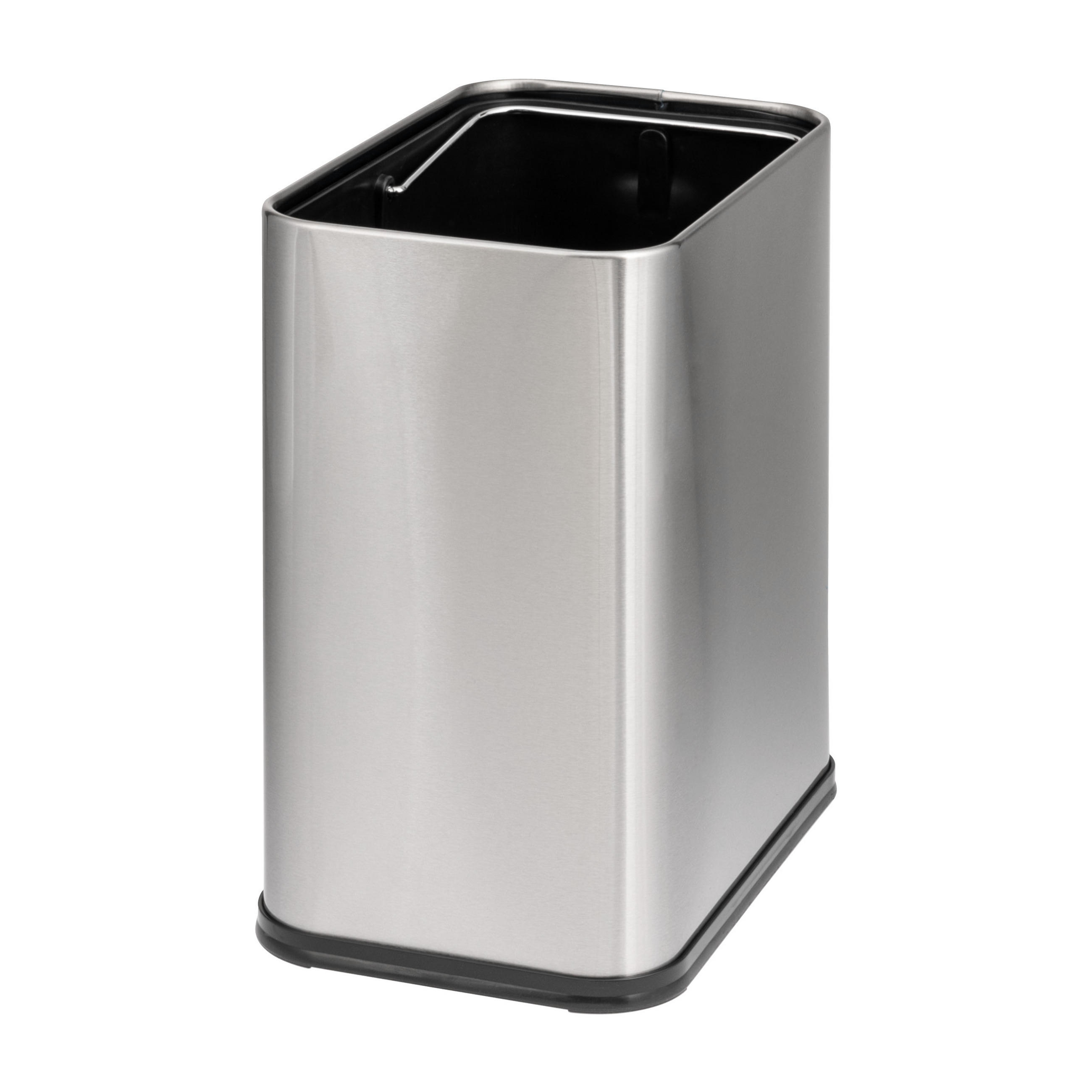 ABFALLEIMER, silber - Edelstahlfarben, Metall (28/29.5/18cm) - bremermann