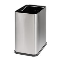 ABFALLEIMER, silber - Edelstahlfarben, Metall (28/29.5/18cm) - bremermann
