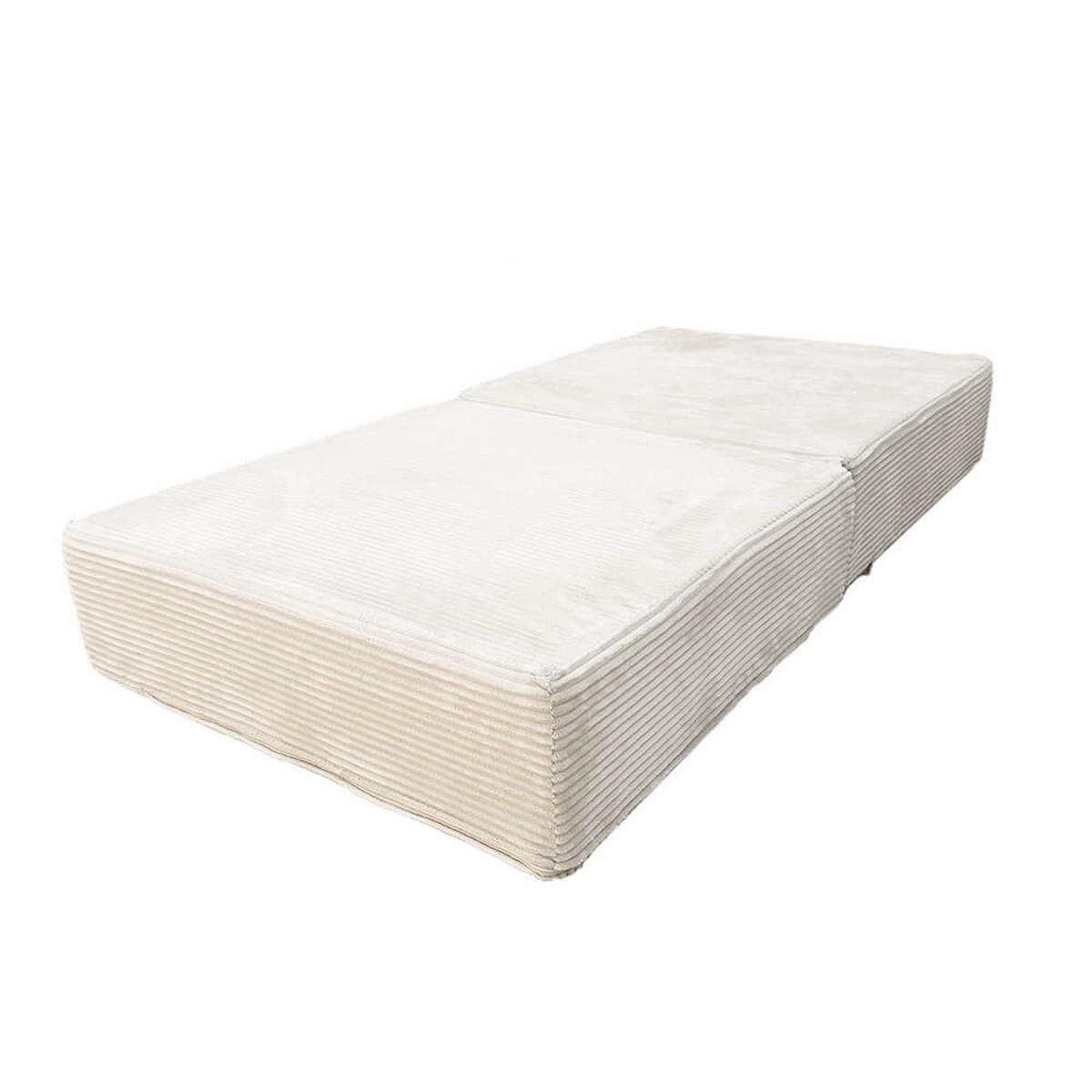 SPIELSOFA LIV - Cord Beige, Große Matratze - Beige, Kunststoff/Textil (140/15/70cm) - Home Deluxe