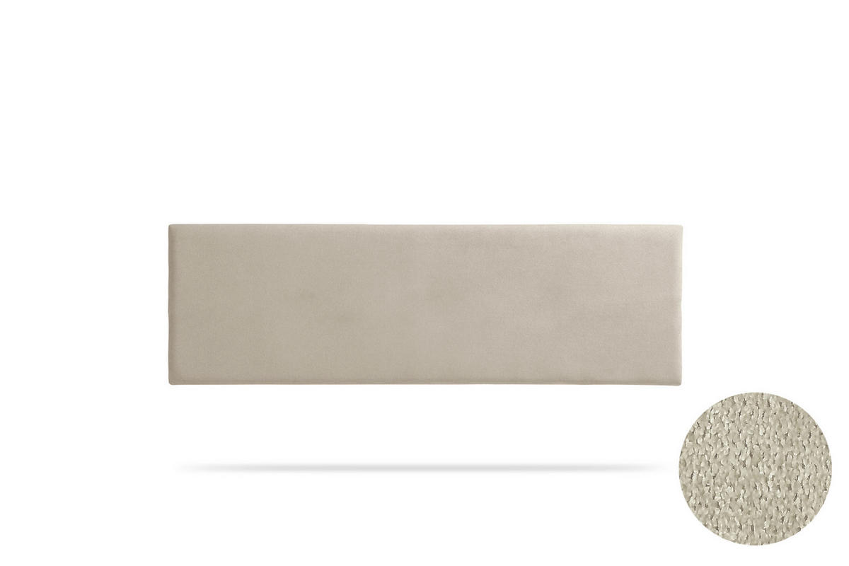 KOPFTEIL gepolstert NOVA Aqualine 100x50x5 cm - Getoastetes Beige - Moonia - Kaschmir, Holz (100/5/50cm)