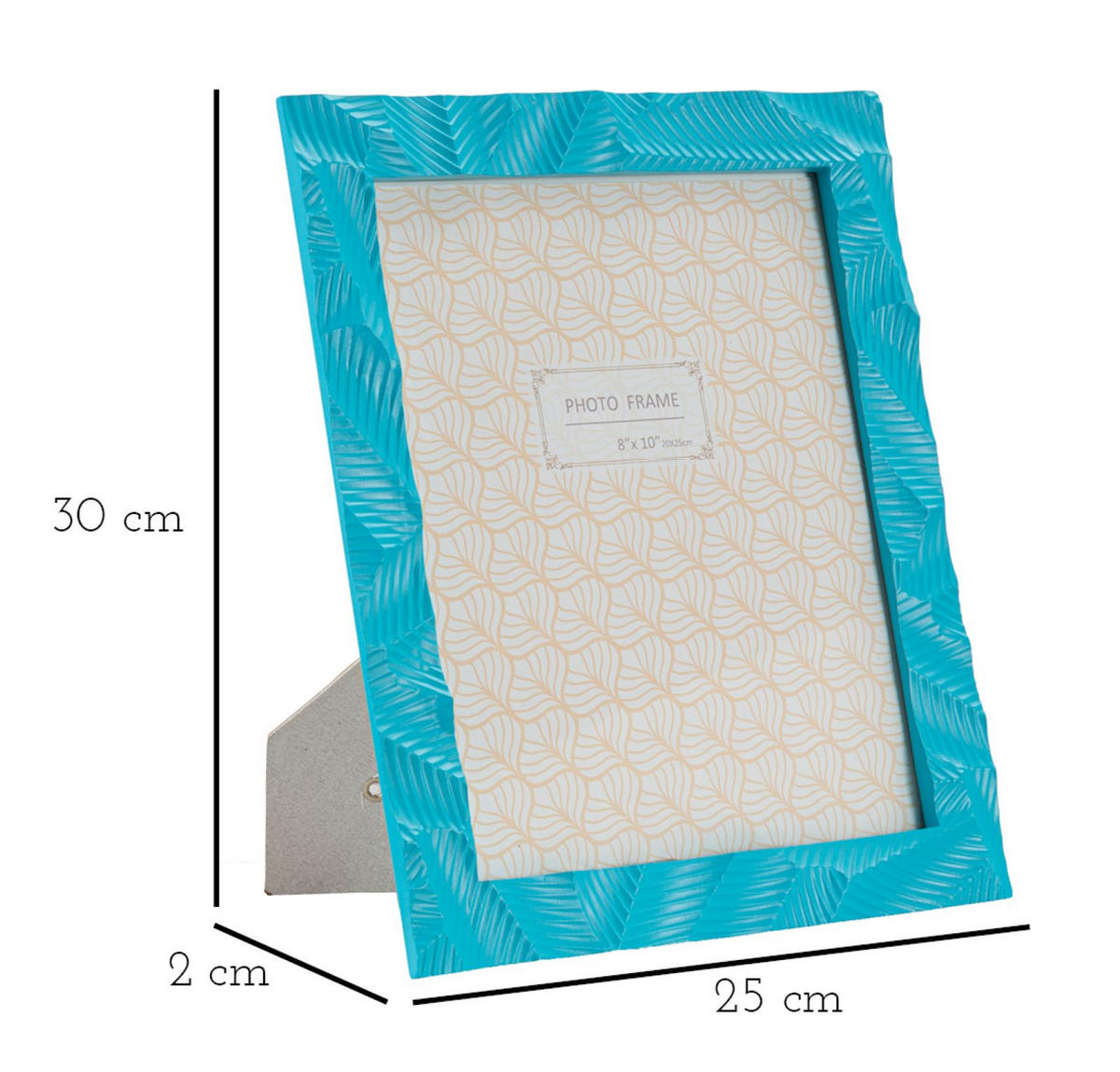 BILDERRAHMEN Light, Fotoformat 20 x 25 cm, hellblau, Polyresin und Glas, Rahmen 25 x 2 x 30 cm - Hellblau, Glas/Kunststoff (25/30/2cm) - Mauro Ferretti