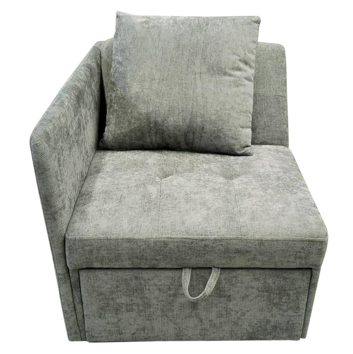SCHLAFSOFA 3-in-1 177 x 68 cm Leinen Grau - Grau, Metall (68/65/177cm) - Meubliv