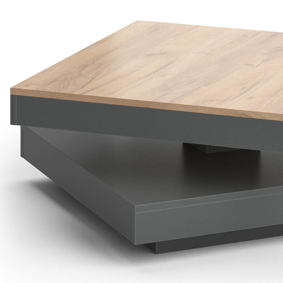 COUCHTISCH Elias Anthrazit 70 x 70 cm - Anthrazit, Holzwerkstoff (70/70/34cm) - Vicco