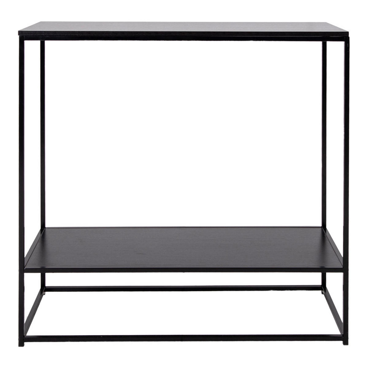 KONSOLENTISCH, Viggo, Schwarz, Spanplatte melamin, 80 x 36 x 80 cm - Schwarz, Holzwerkstoff/Metall (36/80/80cm) - ebuy24
