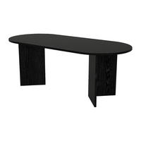 ESSTISCH 8 Personen - Schwarz - TOPANIA - Schwarz, Holz (200/90/74.7cm) - Vente-Unique